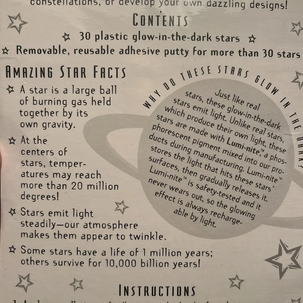 New great explorations, glow-in-the-dark stars - Picture 6 of 9
